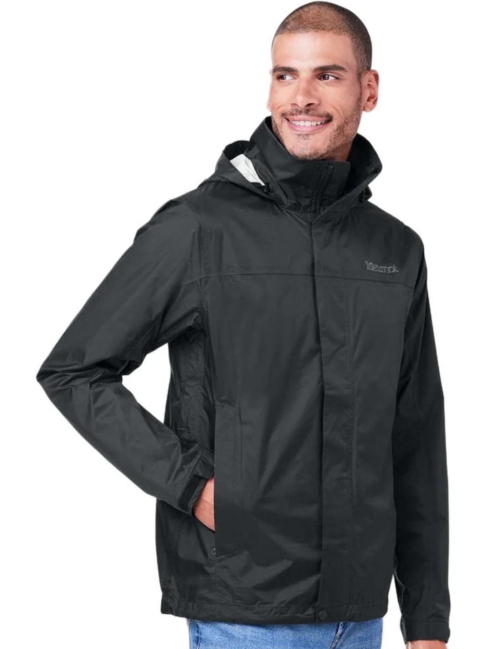 Marmot Black Hooded Rain Jacket